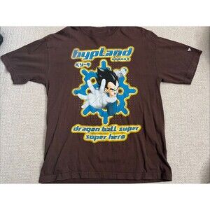 RARE HYPLAND x DRAGON BALL SUPER MOVIE VEGETA T-SHIRT MENS SZ LARGE goku piccolo